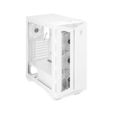 MSI MPG GUNGNIR 110R WHITE - Premium Mid-Tower Gaming PC Case - Tempered Glass Side Panel - ARGB 120mm Fans - Liquid Cooling Support up to 360mm Radiator - White Color Case