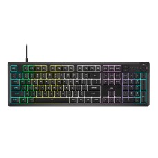 Corsair K55 CORE RGB Membrane Wired Gaming Keyboard – Quiet, Responsive Switches – Spill Resistance – Ten-Zone RGB – Media Keys – iCUE Compatible – QWERTY NA – PC, Mac – Black
