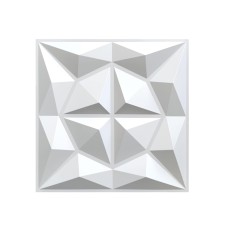 Art 3D wall panels single Piece 3D Wall Panel Diamond for Interior Wall Décor, PVC Flower Textured Wall Panels for Living Room Lobby Bedroom Hotel Office,  30.5 x 30.5cm Cover 32.Sq.Ft - single Piece - white