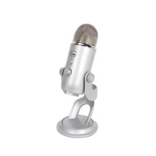 Blue Microphones Yeti Professional USB Microphone for Recording, Streaming, Podcasting, Broadcasting, Gaming, Voiceovers, and More, Multi-Pattern, Plug 'n Play on PC and Mac - Silver