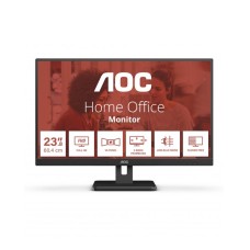 AOC 23.8″ ,60.5 cm, FHD 1920 x 1080 pixels, FreeSync, 75 Hz, DisplayPort, HDMI, VGA, USB Hub Full HD Black  - 24E3UM 