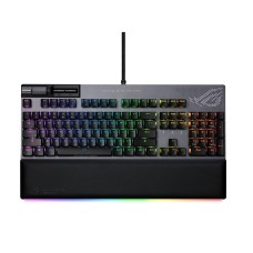 ASUS ROG Strix Flare II Animate 100% RGB Gaming Keyboard - Hot-swappable, ROG NX Brown Tactile Switches, Customizable LED Display, PBT Keycaps, Acoustic Dampening Foam, Media Controls, Wrist Rest